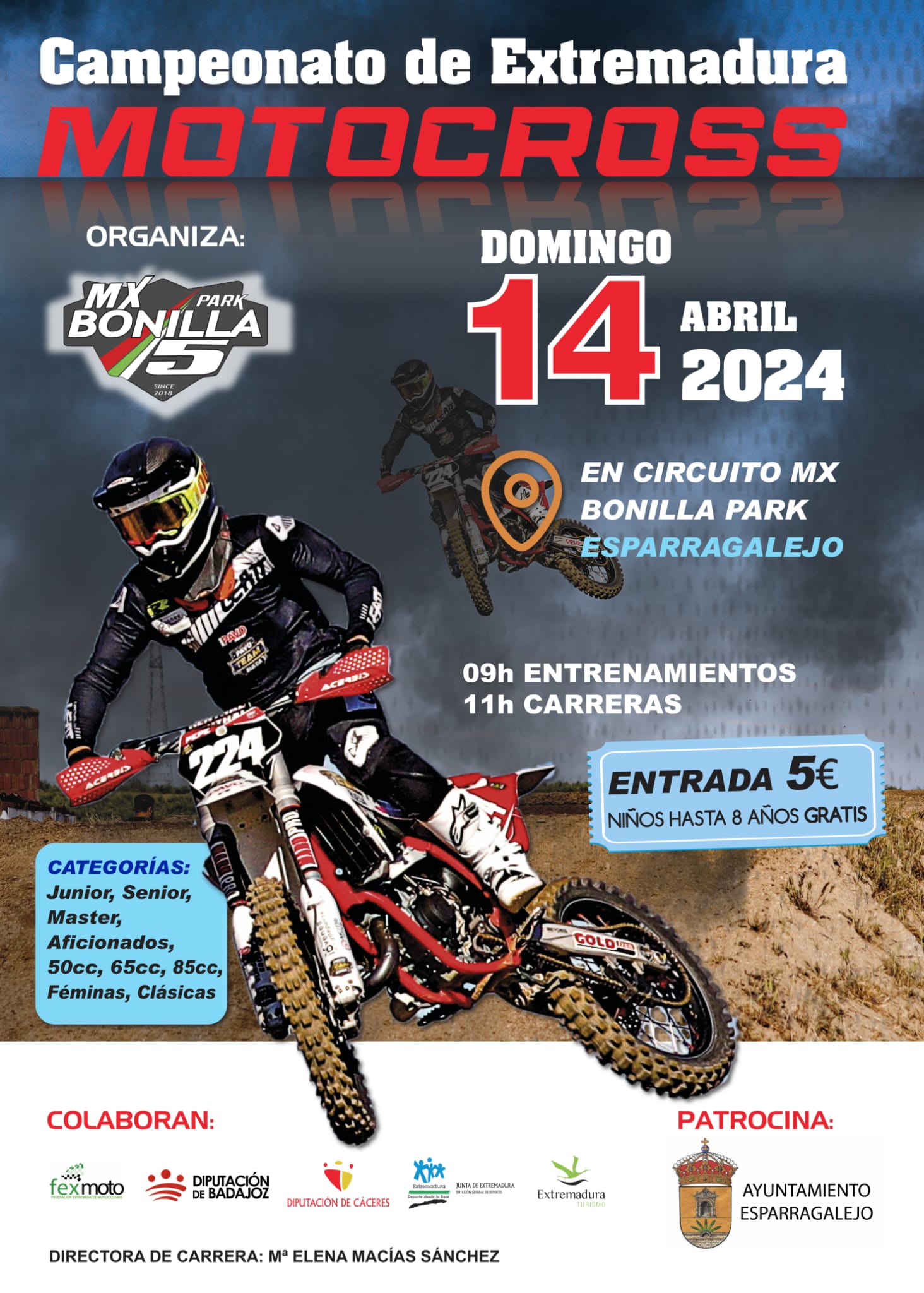 Campeonato de Extremadura de Motocross en Esparragalejo. Circuito MX BonillaPark